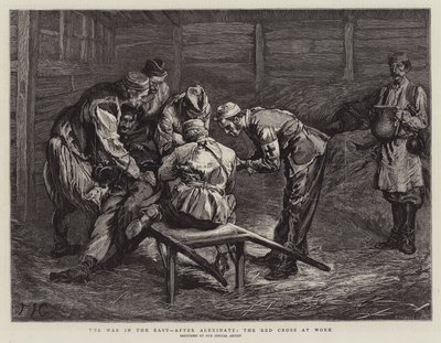 The War in the East, after Alexinatz, the Red Cross at Work by Edward John Gregory