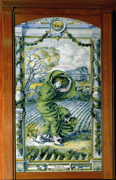 March, from a Series of Tile Panels for the Dutch Kitchen by Edward John Poynter