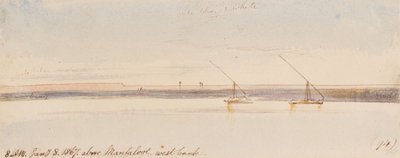Above Manfaloot; 8:00 A.M., 8 Jan. 1867 (94) by Edward Lear