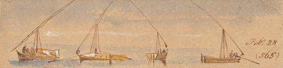 Boats (Dahabeahs) by Edward Lear