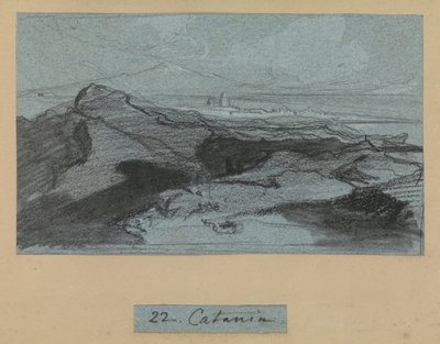Catania, from Views of Sicily by Edward Lear