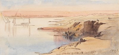 Near Thebes; 9:00 AM, 18 January 1867 by Edward Lear