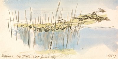Pettenasco, Lake Orta, 4:00 pm, 2 June 1867 (221) by Edward Lear