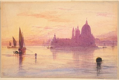 Santa Maria della Salute, Venice, at Sunset by Edward Lear