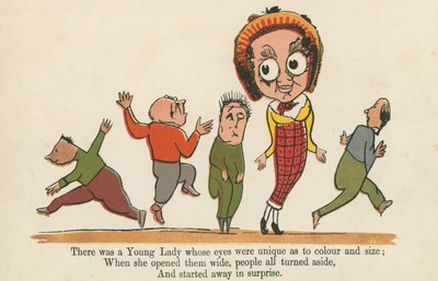 There was a young lady whose eyes were unique as to colour and size, from 