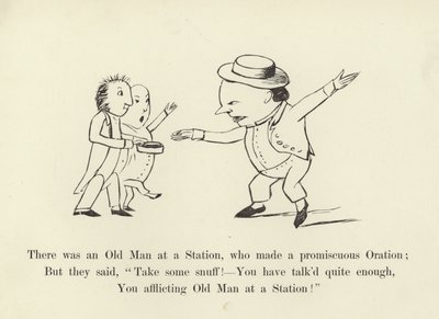 There was an Old Man at a Station, Who Made a Promiscuous Oration by Edward Lear