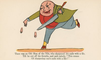 There was an Old Man of the Nile, who sharpened his nails with a file, from 