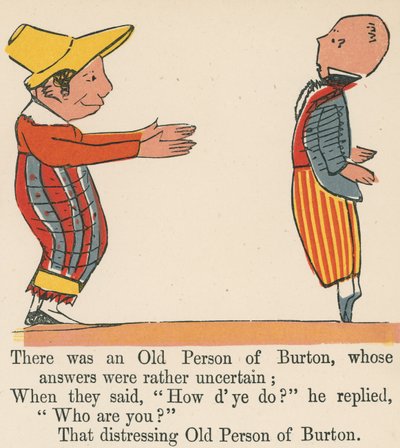 There was an Old Person of Burton, whose answers were rather uncertain by Edward Lear
