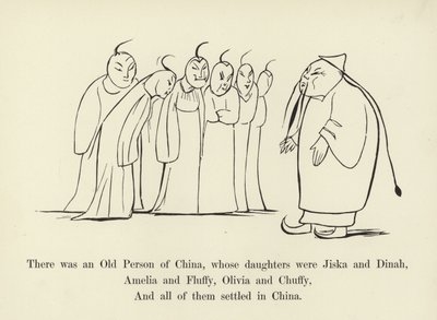 There was an Old Person of China, whose daughters were Jiska and Dinah by Edward Lear