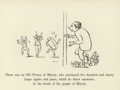 There was an Old Person of Minety, Who Purchased Five Hundred and Ninety Large Apples and Pears by Edward Lear