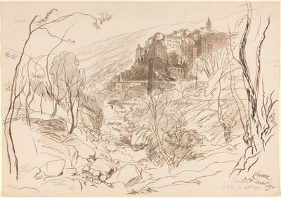 View of Ceriana by Edward Lear