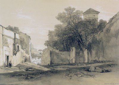 Views in Rome and its environs: Via Porta Pinciana in Rome by Edward Lear