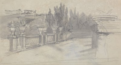 Villa Torlonia, formerly Villa Conti, Frascati by Edward Lear