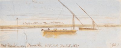 West Bank near Howatke; 8:15 A.M., 8 Jan. 1867 (95) by Edward Lear