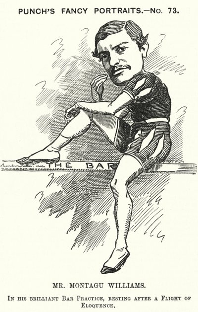 Montagu Williams, English teacher, soldier, actor, playwright, barrister and magistrate by Edward Linley (after) Sambourne