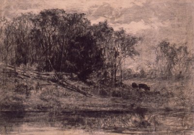 Cows in the Forest by Edward Mitchell Bannister