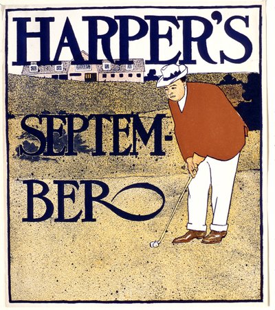 Man Playing Golf, September, Harper