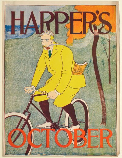 Man in Yellow Suit on Bicycle, October Harper
