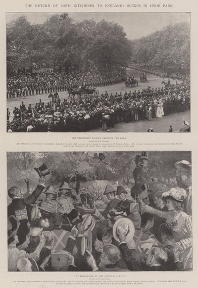 The Return of Lord Kitchener to England, Scenes in Hyde Park by Edward Read