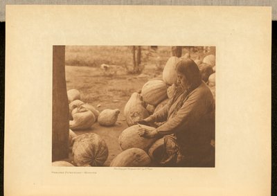 Peeling Pumpkins - Wichita by Edward S. Curtis