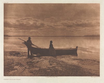 Portfolio IX, Plate 312: Evening on Puget Sound by Edward S. Curtis