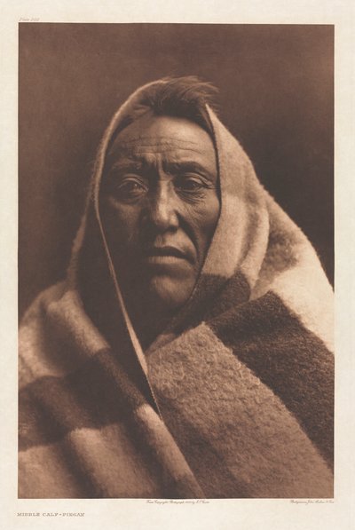 Portfolio VI, Plate 202: Middle Calf - Piegan by Edward S. Curtis