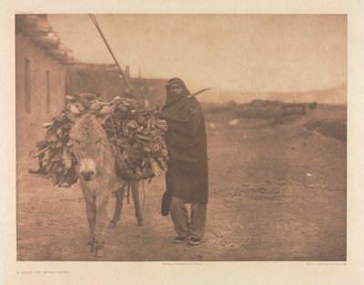 Portfolio XVII, Plate 608: A Load of Fuel - Zuñi by Edward S. Curtis