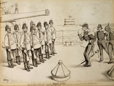 Unrecorded History! Telling to the Marines on board HMS Taradiddle the determination of Her Majesty