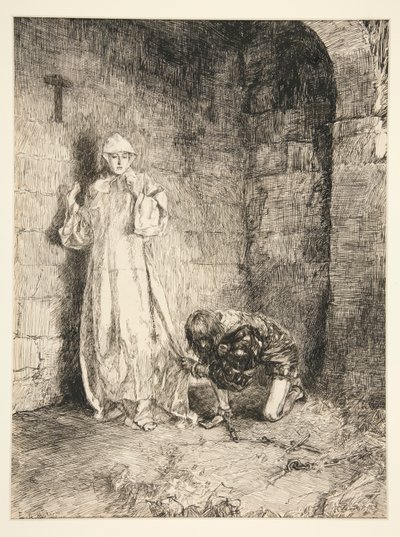 Claudio and Isabella - Act III, Scene I, Measure for Measure by Edwin Austin Abbey