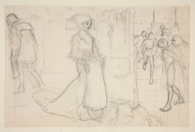 Composition Study for the Painting Faust and Margaret by Edwin Austin Abbey