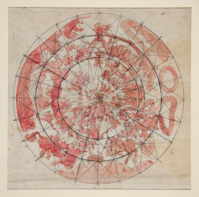 Composition study with zodiac figures by Edwin Austin Abbey