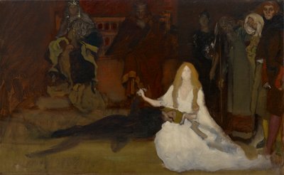 Compositional Study, for The Play Scene in Hamlet, Act III, Scene II by Edwin Austin Abbey