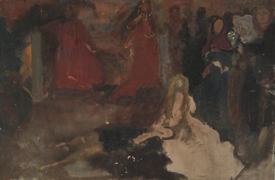 Compositional Study, for The Play Scene in Hamlet, Act III, Scene II by Edwin Austin Abbey