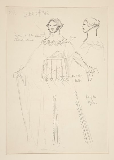 Duke of York, costume sketch for Henry Irving by Edwin Austin Abbey