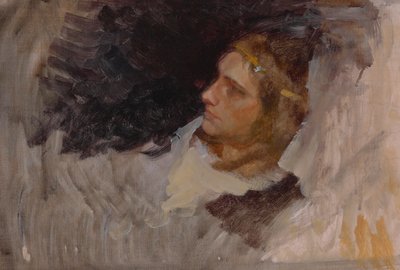 Figure Study of Hamlet, for The Play Scene, Hamlet, Act III, Scene II by Edwin Austin Abbey
