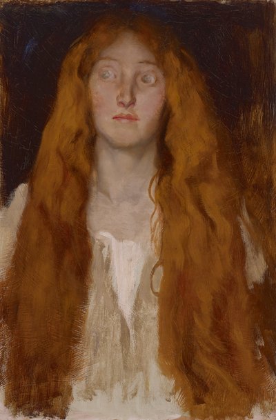 Figure Study of Ophelia, for The Play Scene, Hamlet, Act III, Scene II by Edwin Austin Abbey
