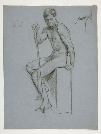 Figure Study for The Spirit of Vulcan, Genius of the Workers in Iron and Steel, Capitol Rotunda, Harrisburg, Pennsylvania by Edwin Austin Abbey