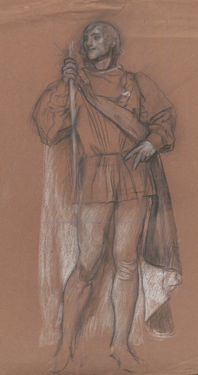 Figure Study for the Royal Exchange by Edwin Austin Abbey