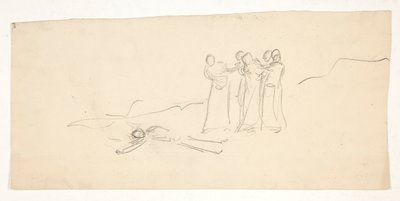 Figures, sketch for an unidentified Shakespeare play by Edwin Austin Abbey