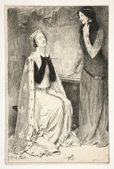 Katherine and Alice - Act III, Scene V, King Henry V by Edwin Austin Abbey