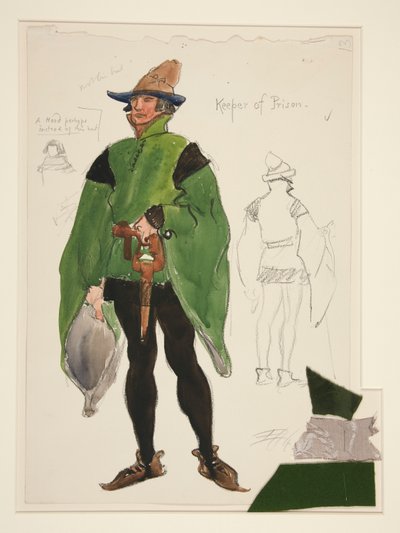 Keeper of Prison, costume sketch for Henry Irving by Edwin Austin Abbey
