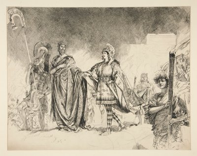 Marriage Morning of Theseus and Hippolyta (detail) - Enter Theseus, from A Midsummer Night by Edwin Austin Abbey