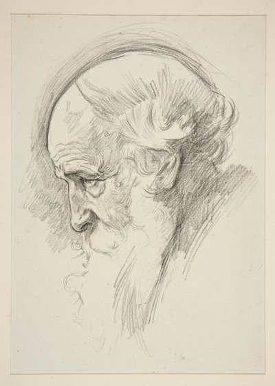Portrait of an Old Bearded Man, in Profile by Edwin Austin Abbey