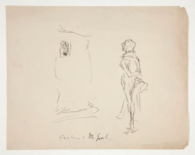 Preliminary Sketch for Merry Wives of Windsor by Edwin Austin Abbey