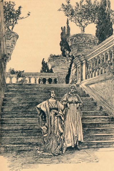 Scene from Much Ado about Nothing by Edwin Austin Abbey