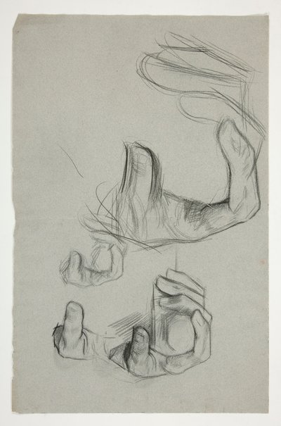 Sketch of Hand Clasping a Cane by Edwin Austin Abbey