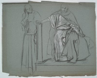 Study for King and Attendants in Hamlet by Edwin Austin Abbey