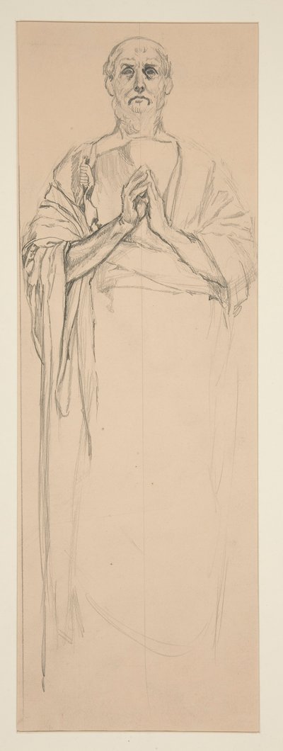Study for a Stained Glass Window Picturing St. Peter, Paris by Edwin Austin Abbey