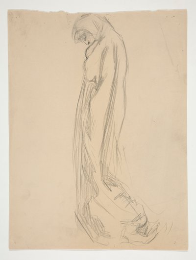 Study for Figure of 10 PM by Edwin Austin Abbey