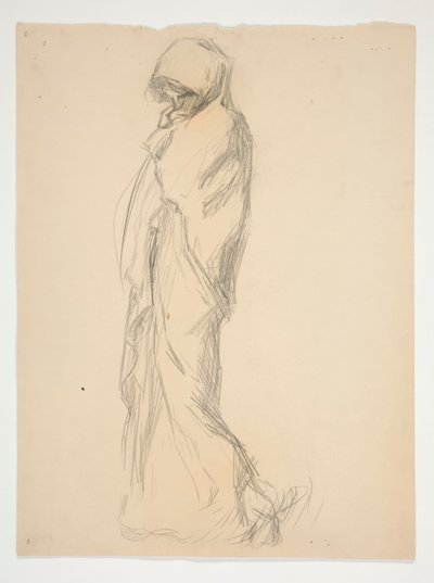 Study for Figure of 11 pm(?) by Edwin Austin Abbey